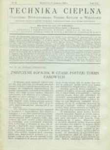 Technika cieplna, 1930, R. 8, nr 12