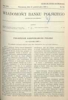 Wiadomości Banku Polskiego, 1937, R. 14, nr 19