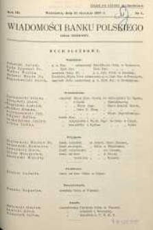 Wiadomości Banku Polskiego : Dział urzędowy, 1937, R. 3, nr 1