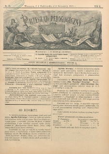 Przegląd Pedagogiczny, 1891, R. 10, nr 19