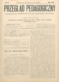 Przegląd Pedagogiczny, 1898, R. 17, nr 11