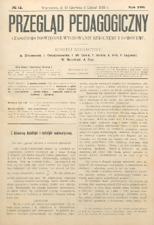 Przegląd Pedagogiczny, 1898, R. 17, nr 13