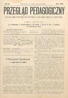 Przegląd Pedagogiczny, 1898, R. 17, nr 16