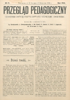 Przegląd Pedagogiczny, 1898, R. 17, nr 17