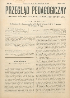 Przegląd Pedagogiczny, 1898, R. 17, nr 18