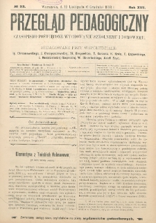 Przegląd Pedagogiczny, 1898, R. 17, nr 23