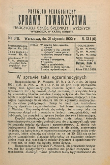 Przegląd Pedagogiczny, 1922, R. 41, nr 3
