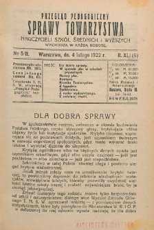 Przegląd Pedagogiczny, 1922, R. 41, nr 5