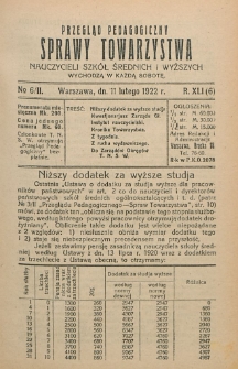 Przegląd Pedagogiczny, 1922, R. 41, nr 6