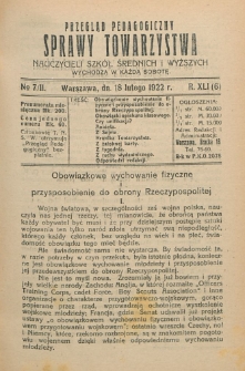 Przegląd Pedagogiczny, 1922, R. 41, nr 7
