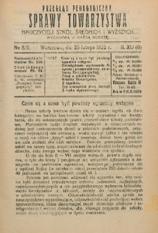 Przegląd Pedagogiczny, 1922, R. 41, nr 8