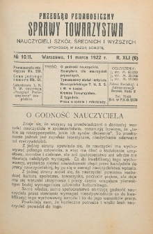 Przegląd Pedagogiczny, 1922, R. 41, nr 10