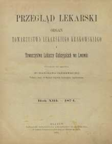 Przegląd Lekarski, 1874, R. 13, Spis autorów