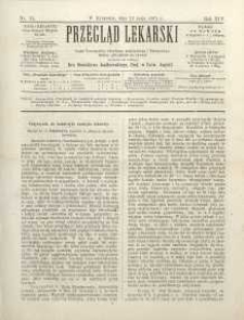 Przegląd Lekarski, 1875, R. 14, nr 21