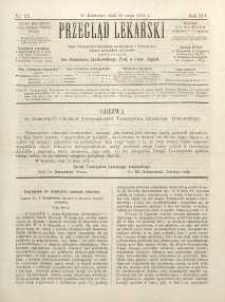 Przegląd Lekarski, 1875, R. 14, nr 22