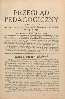 Przegląd Pedagogiczny, 1933, R. 52, nr 17/18