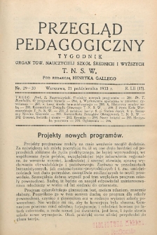 Przegląd Pedagogiczny, 1933, R. 52, nr 29/30