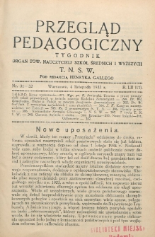 Przegląd Pedagogiczny, 1933, R. 52, nr 31/32