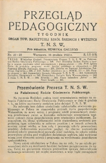 Przegląd Pedagogiczny, 1933, R. 52, nr 37/38