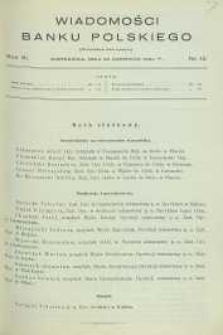Wiadomości Banku Polskiego, 1934, R. 11, nr 12