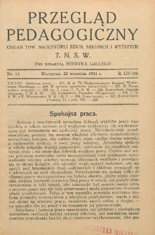 Przegląd Pedagogiczny, 1934, R. 53, nr 13