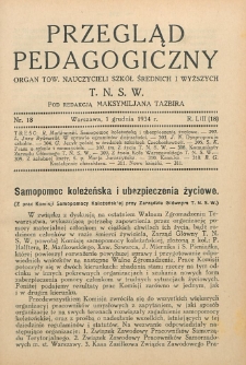 Przegląd Pedagogiczny, 1934, R. 53, nr 18
