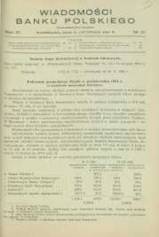 Wiadomości Banku Polskiego, 1934, R. 11, nr 21