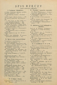 Przegląd Pedagogiczny, 1934, R. 53, spis rzeczy