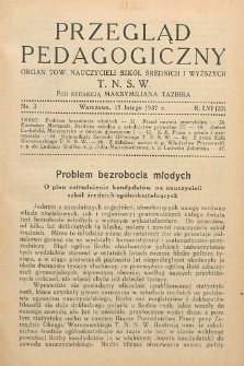 Przegląd Pedagogiczny, 1937, R. 56, nr 3