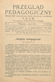 Przegląd Pedagogiczny, 1937, R. 56, nr 4