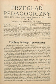 Przegląd Pedagogiczny, 1937, R. 56, nr 9/10