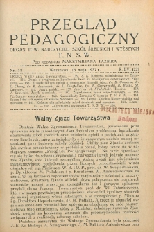 Przegląd Pedagogiczny, 1937, R. 56, nr 11