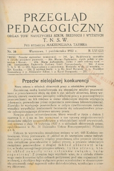 Przegląd Pedagogiczny, 1937, R. 56, nr 16