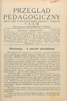 Przegląd Pedagogiczny, 1937, R. 56, nr 18