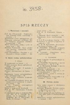 Przegląd Pedagogiczny, 1937, R. 56, spis rzeczy