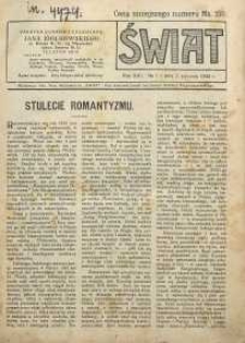 Świat, 1922, R. 17, nr 1
