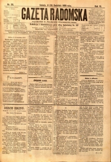 Gazeta Radomska, 1889, R. 6, nr 33