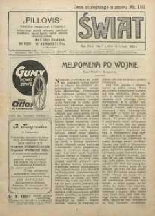 Świat, 1922, R. 17, nr 7
