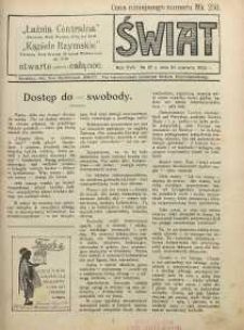 Świat, 1922, R. 17, nr 25