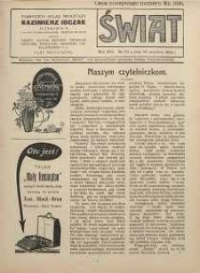 Świat, 1922, R. 17, nr 39