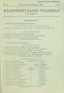 Wiadomości Banku Polskiego : Dział urzędowy, 1936, R. 2, nr 11
