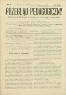 Przegląd Pedagogiczny, 1899, R. 18, nr 19