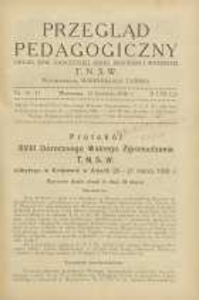 Przegląd Pedagogiczny, 1938, R. 57, nr 10/11