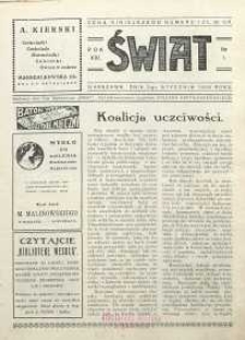 Świat, 1926, R. 21, nr 1