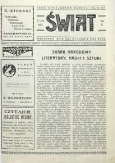Świat, 1926, R. 21, nr 3