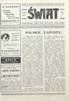Świat, 1926, R. 21, nr 7