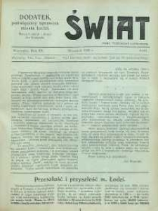 Świat, 1925, R. 20, Dodatek poświęcony sprawom miasta Łodzi