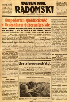Dziennik Radomski, 1940, R. 1, nr 38