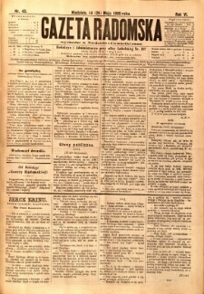 Gazeta Radomska, 1889, R. 6, nr 43