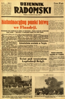 Dziennik Radomski, 1940, R. 1, nr 74